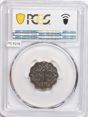 India British 1939 C Anna PCGS PR65 Restrike Proof rare grade SW-9.149 PC1019 co