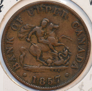Canada 1857 Upper Canada 1/2 Penny Token Horse animal 196128 combine shipping