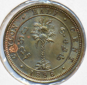 Ceylon 1898 1/2 Cent 195355 combine shipping