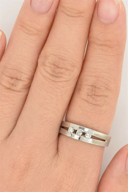 14K Gold Diamond Ring 4.94g Diamond TCW 0.09ct Size 7.5 RG0116