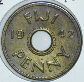 Fiji 1942 Penny Emu 191419 combine shipping