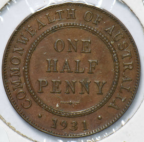 Australia 1931 1/2 Penny 192598 combine shipping
