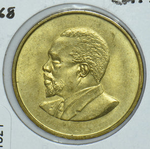 Kenya 1968 Mzeejomo Kenyatta 5 Cents Lions animal First President Of Kenya 19152