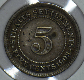 Straits Settlements 1903 Edward VII 5 Cents 291123 combine shipping