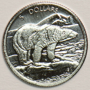 Canada 1999 5 Dollars platinum 1/10oz Platinum Polar Bear GL0173 combine shippin