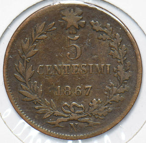 Italy 1867 5 Centesimi  901931 combine shipping