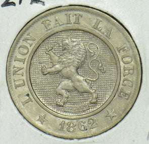 Belgium 1862 10 Centimes Lion animal 291841 combine shipping