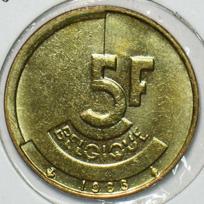 Belgium 1986 5 Francs 903516 combine shipping
