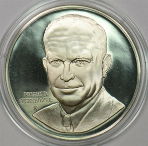 1980 's Medal Proof Dwight D Eisenhower in capsule 1.2oz pure silver Franklin M