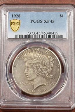 1928 Peace Dollar Silver PCGS XF45 PC1504