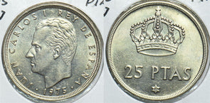 Spain 1975 25 Pesetas 77 198424 combine shipping