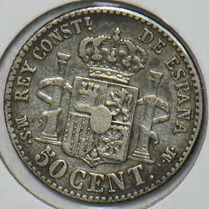 Spain 1881 50 Centimos 297163 combine shipping