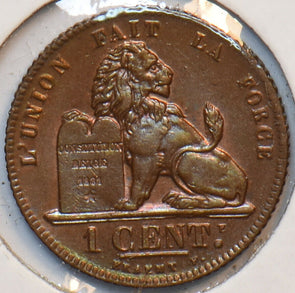 Belgium 1912 Cent Lion animal 294842 combine shipping