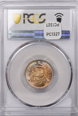 Guatemala 1900 Real PCGS MS 66 stunning color Only 2 Higher PC1327 combine
