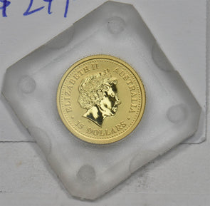 1999 Gold Nugget Australia Kangaroo $15 1/10 oz In Mint Capsule GL0304