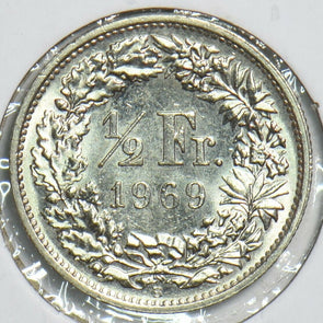 Switzerland 1969 1/2 Franc 240569 combine shipping