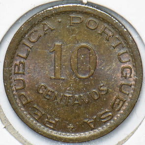 Angola 1949 10 Centavos Elephant animal Horse Portuguese Colony 150545 combine s