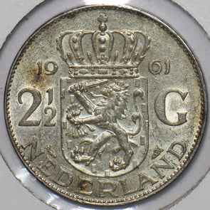 Netherlands 1961 2 1/2 Gulden Lion animal 194610 combine shipping