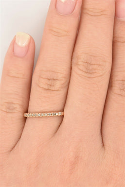 14K Gold Diamond Ring 1.14g Diamond TCW 0.08ct Size 5.5 RG0104