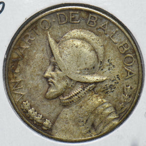 Panama 1930 Silver 1/4 Balboa 292657 combine shipping