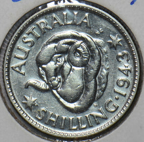Australia 1943 S Shilling Merino ram animal 902747 combine shipping
