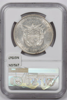 Panama 1904 50 Centesimos silver NGC MS62 NG1567 combine shipping