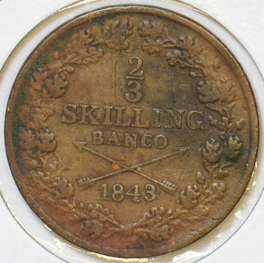 Sweden 1843 2/3 Skilling 197108 combine shipping