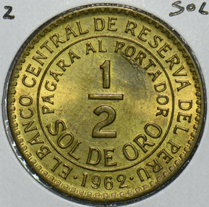Peru 1962 1/2 Sol 196561 combine shipping