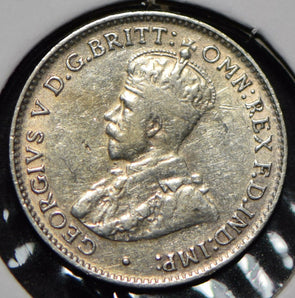 Australia 1927 3 Pence Kangaroo animal Emu  191498 combine shipping