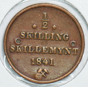 Norway 1841 1/2 Skilling 198554 combine shipping