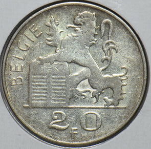 Belgium 1951 20 Francs Lion animal 194590 combine shipping