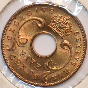 East Africa 1952 Y-33 5 Cents 193511 combine shipping