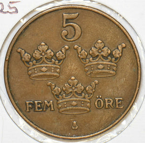 Sweden 1925 5 Ore 240446 combine shipping