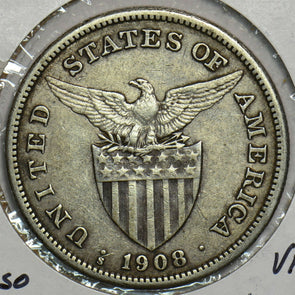 Philippines 1908 S Peso Eagle animal 491352 combine shipping