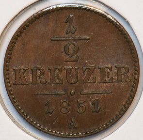 Austria 1851 A 1/2 Kreuzer Eagle animal 193390 combine shipping