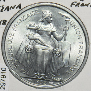 French Polynesia 1952 5 Francs Oceania 297910 combine shipping