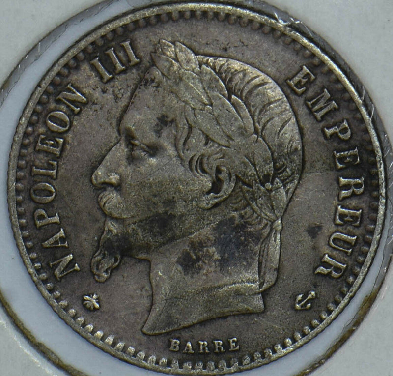 France 1867 Napoleaon III 50 Centimes Eagles animal 290588 combine shipping