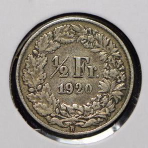 Switzerland 1920 1/2 Franc  900694 combine shipping