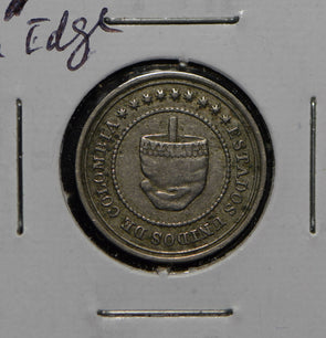 Colombia 1881 2 1/2 Centavos plain edge 290281 combine shipping