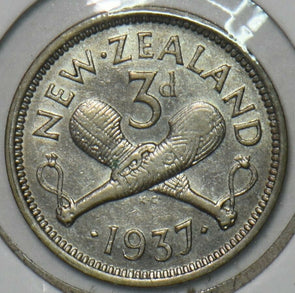 New Zealand 1937 3 Pence 152379 combine shipping