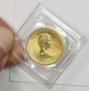 Canada 1984 5 Dollar gold mint sealed BU 1/10oz gold maple GL0204 combine shippi