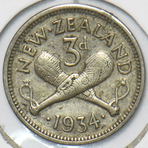 New Zealand 1934 3 Pence 903243 combine shipping