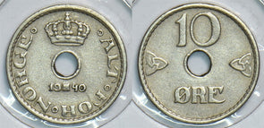 Norway 1940 10 Ore 153903 combine shipping
