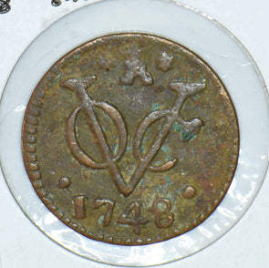Netherlands East Indies 1748 Duit Lion animal 291378 combine shipping