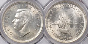 South Africa 1952 5 Shillings PCGS UNC 300th Anni. PI0177 combine shipping