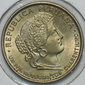 Peru 1940 5 Centavos BU 297677 combine shipping