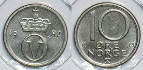 Norway 1982 10 Ore Choice BU 904716 combine shipping