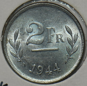 Belgium 1944 2 Francs BU 297366 combine shipping