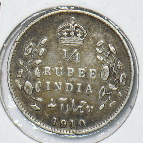 India British 1910 C 1/4 Rupee 295751 combine shipping