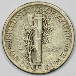 1919-S Mercury Dime 90% silver XF++ U0374